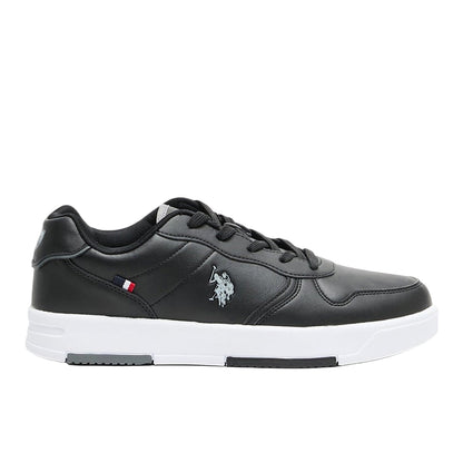 Men's Black Low-Top Sneakers - Lightweight Shoes With White Sole , Comfortable Casual Shoes