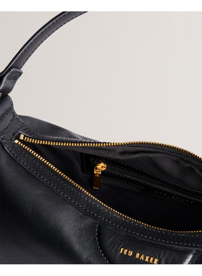 WEBBING SLOUCHY LEATHER HOBO B