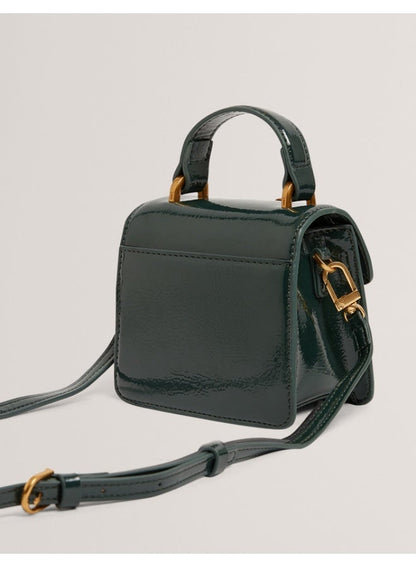 Rose Detail Square Mini Top Handle Bag