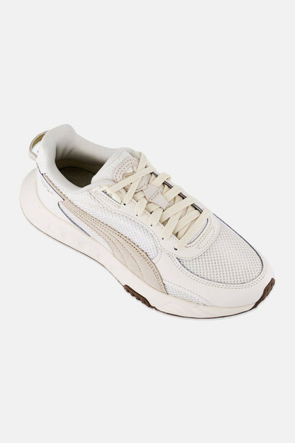Women Wild Rider Futurism Lace Up Training Shoes, Cream