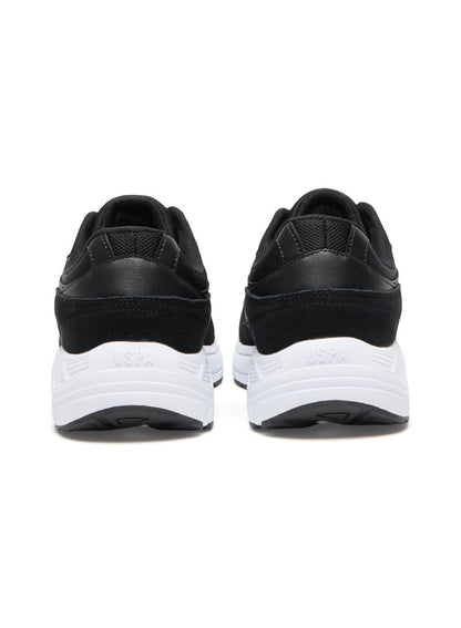 Men's Black Low-Top Sneakers - Sleek Lace-Up Design, Comfortable and Versatile for Casual Outings