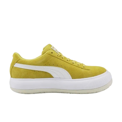 Suede Mayu Womens Yellow Platform Sneakers