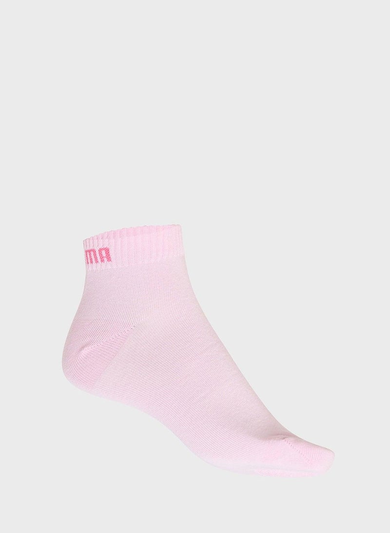 3 Pack Quarter Plain Socks