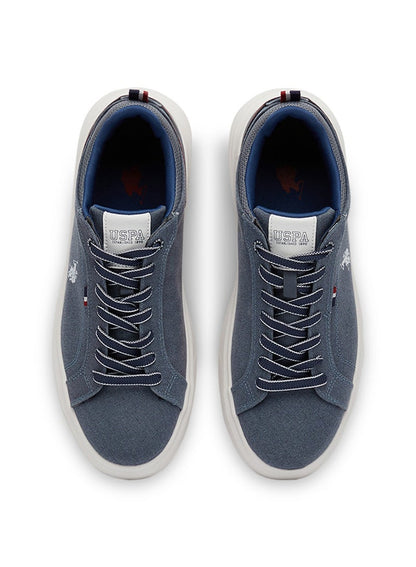 Men's Blue Low-Top Sneakers - Lightweight & Trendy Design for Everyday Wear