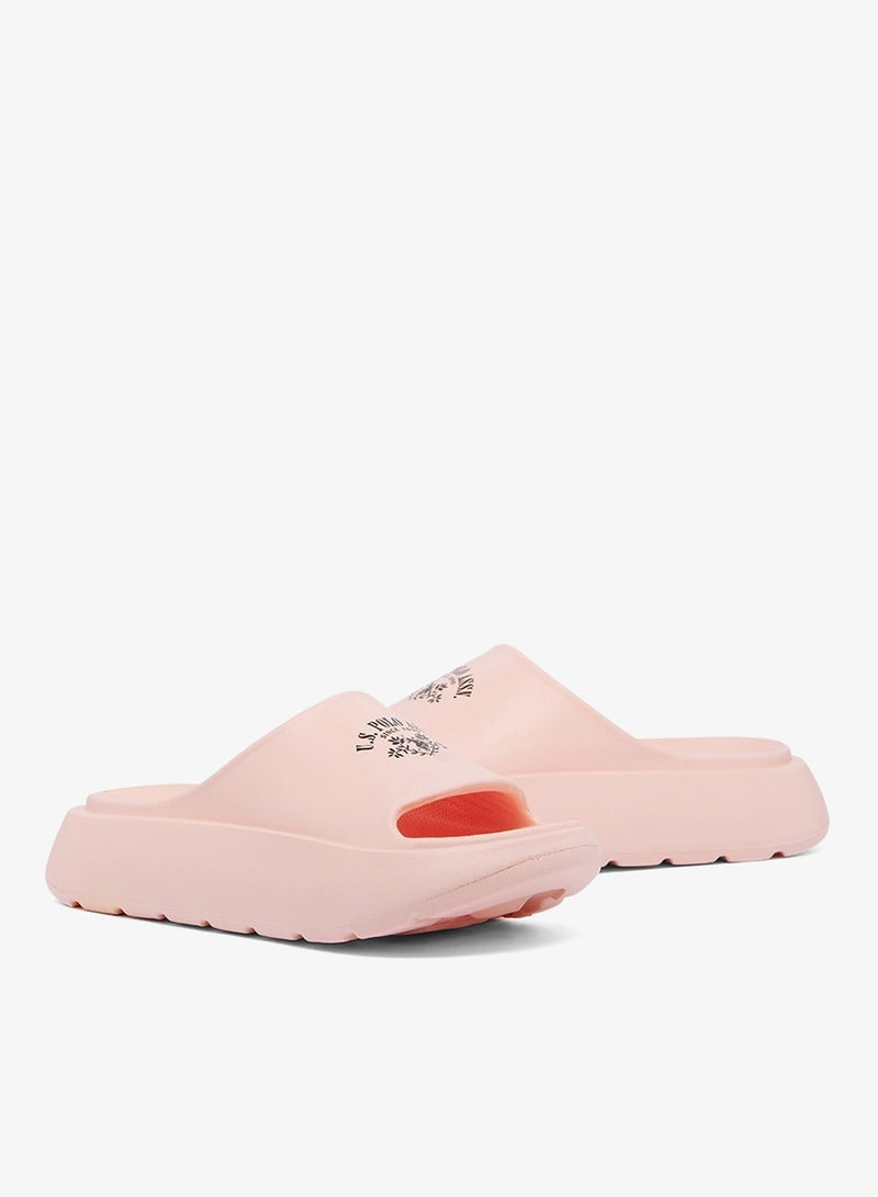 Women's Pink Slides - High-Quality Sole Lightweight Shoes & Trendy Design