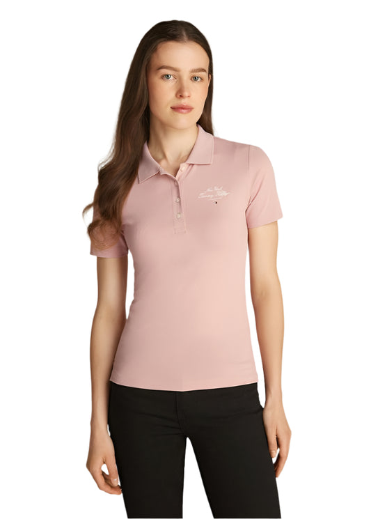 Polo Neck Embroidered T-Shirt