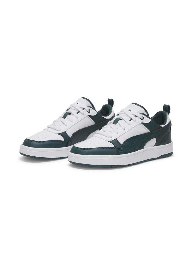 Dribble Unisex White Green Sneakers