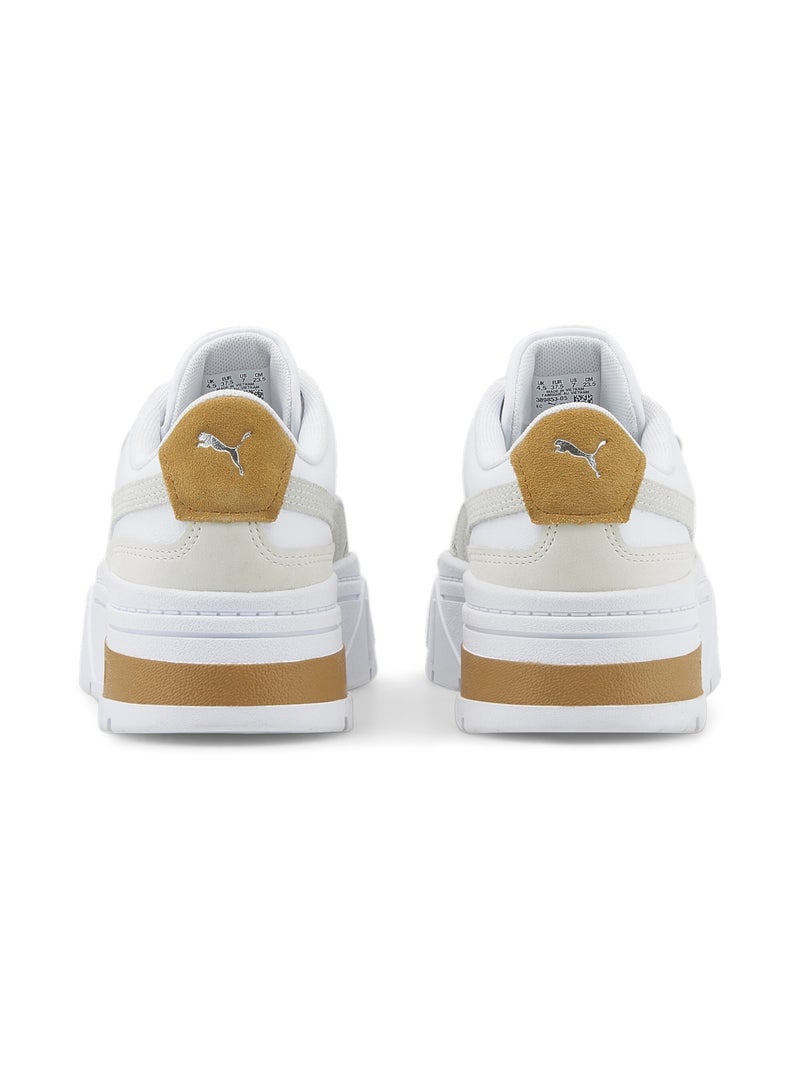 Mayze Stack Luxe Womens White Sneakers