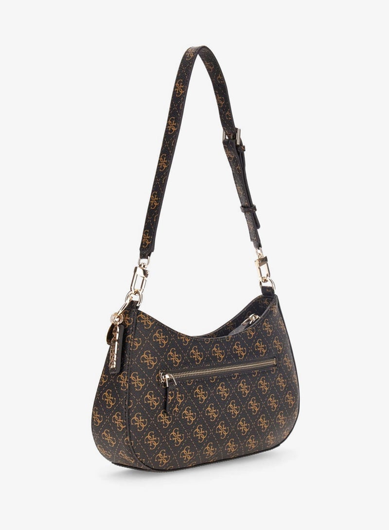 Noelle Logo Zip Through Shoulder Bag