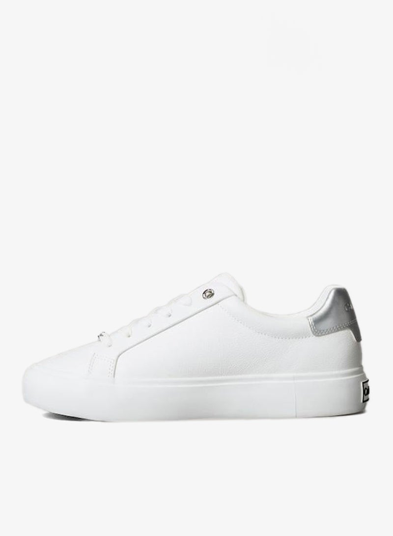 Leather Metallic Backtab Trainers