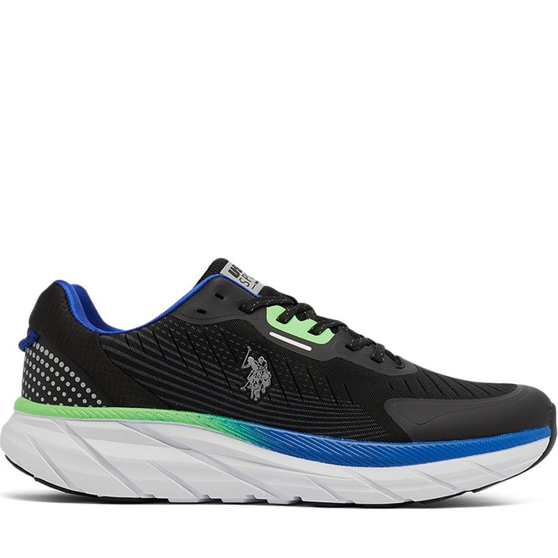 Men's Black Low-Top Sneakers - Lightweight Lace-Up Design, Comfortable for Everyday Outfits