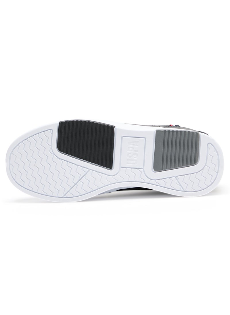 Women's Black Low-Top Sneakers - Lightweight With White Sole , Comfortable Casual Shoes