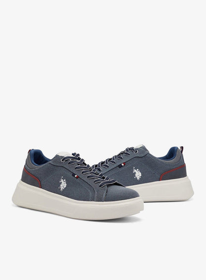 Men's Blue Low-Top Sneakers - Lightweight Shoes & Trendy Design Shoes for Everyday Wear