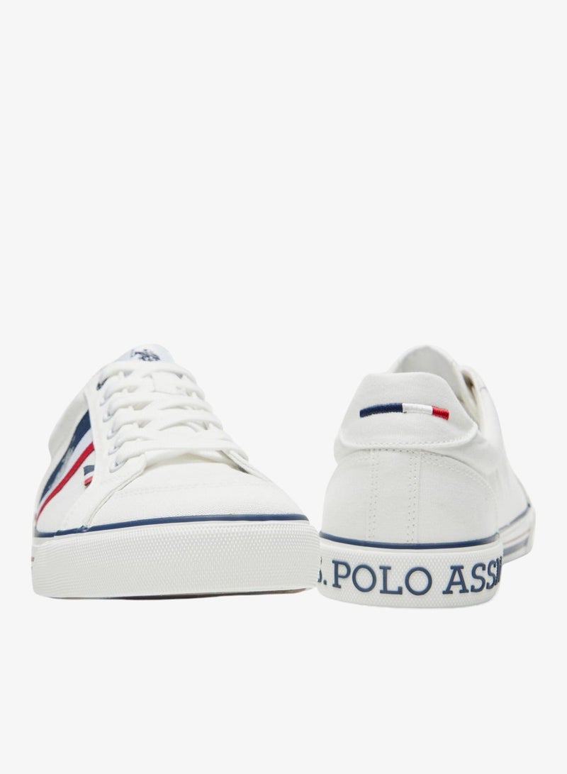 Men's White Low-Top Sneakers - Lightweight Shoes with White Sole, for Comfortable Casual Look