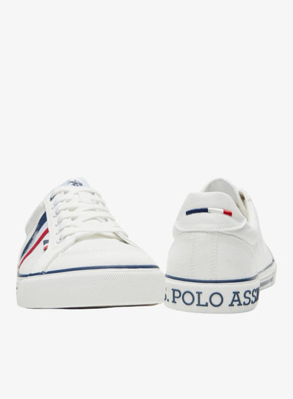 Men's White Low-Top Sneakers - Lightweight Shoes with White Sole, for Comfortable Casual Look