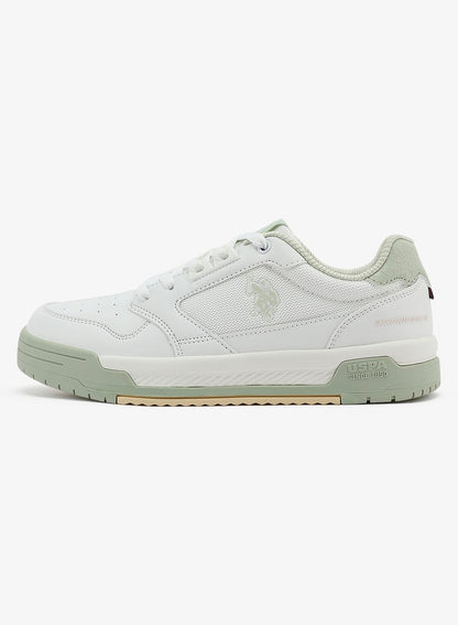 Women's White Sneakers - Bold Rugged Style Shoes with Durable Sole for Outdoor Wear