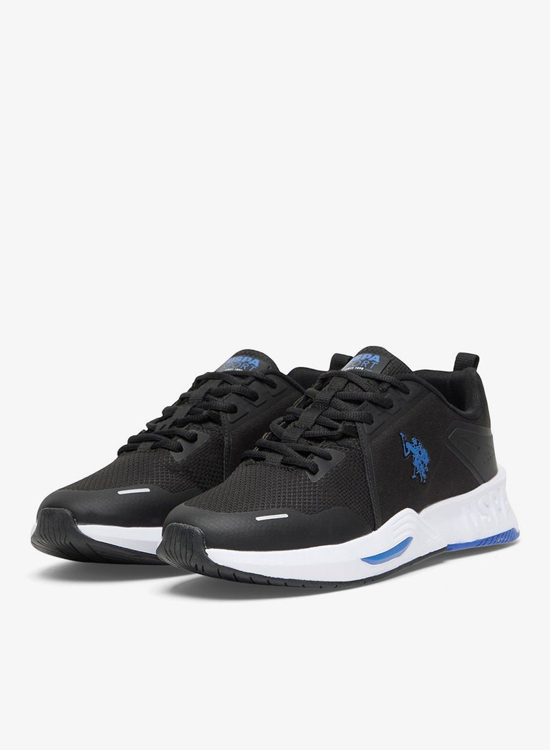 Men's Black Low-Top Sneakers Shoes - Lightweight Shoes Sleek and Comfortable for Daily Wear