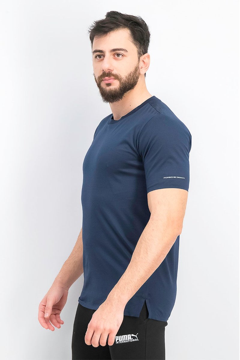 Men Sportswear Fit Short Sleeves Training T-shirt, Navy
