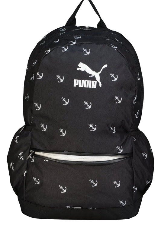 Men Brand Logo Streak Backpack, Black