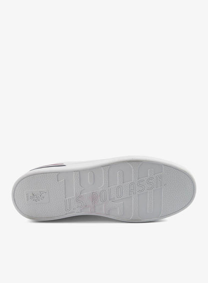 Men's White Sneakers, Stylish Contrast Design Shoes for Sporty Everyday Looks