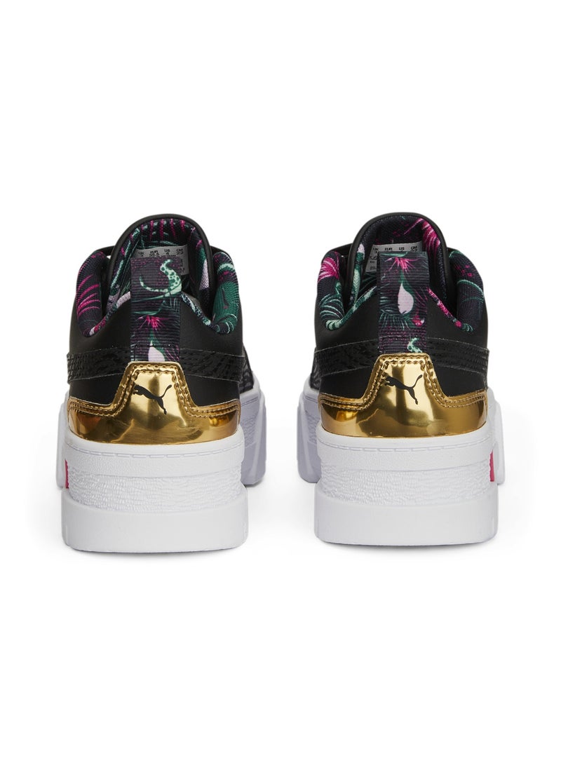 Mayze Vacay Queen Youth Girls Black Platform Sneakers