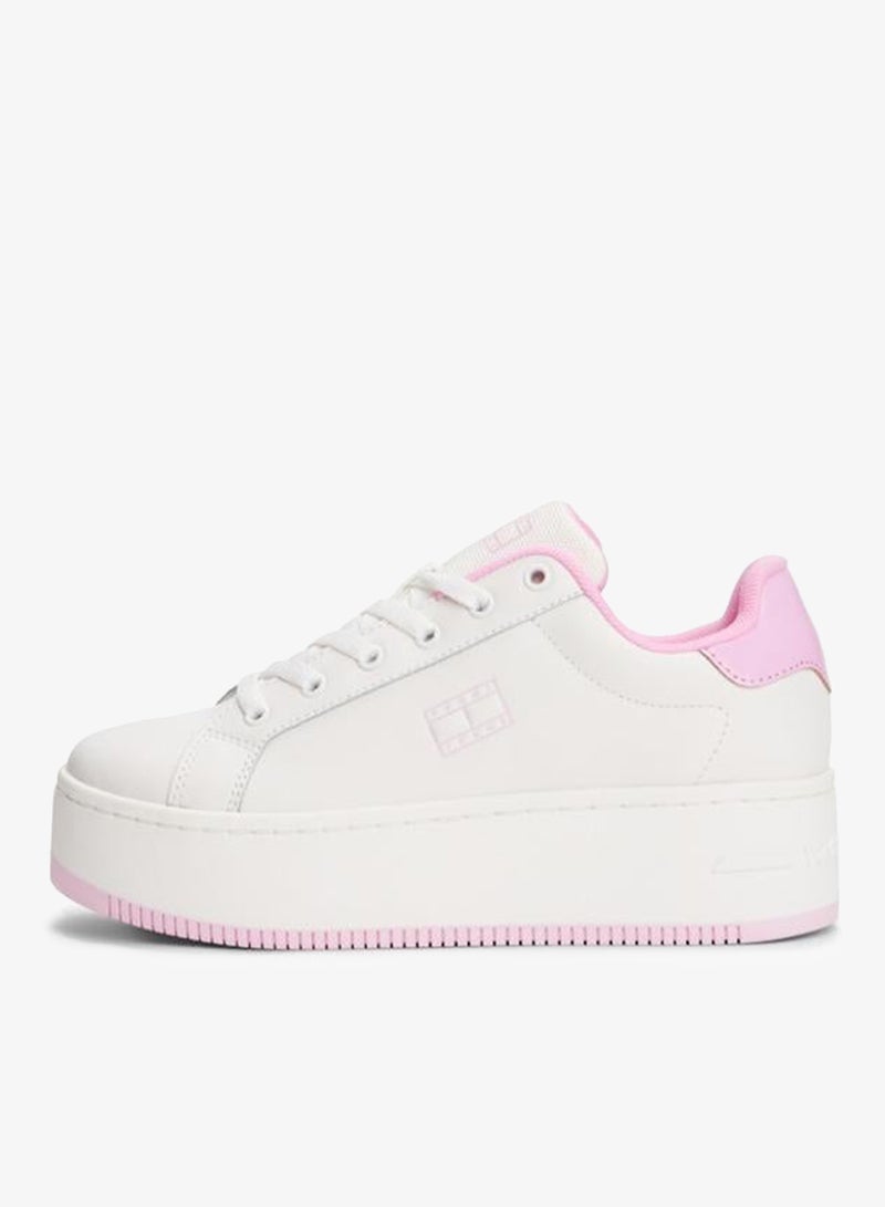Flatform Patent Lace Ups Sneakers