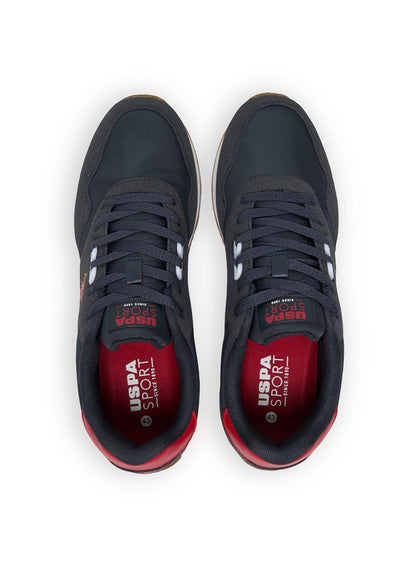 Men's Navy Low-Top Sneakers - Stylish Lace-Up Design Shoes, Perfect for Casual Adventures
