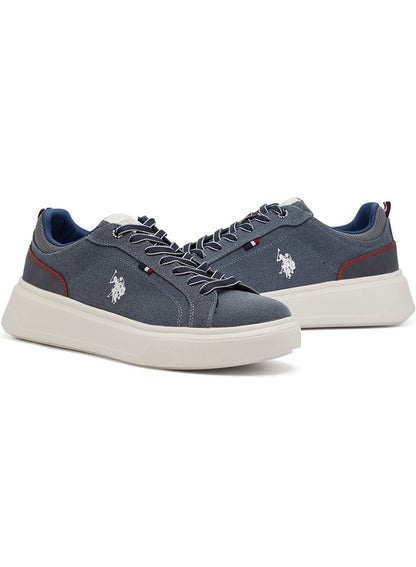 Men's Blue Low-Top Sneakers - Lightweight & Trendy Design for Everyday Wear