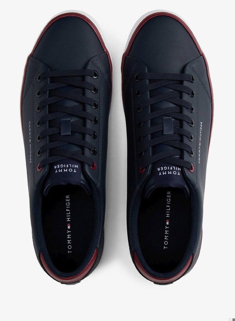Logo Trainers With Leather