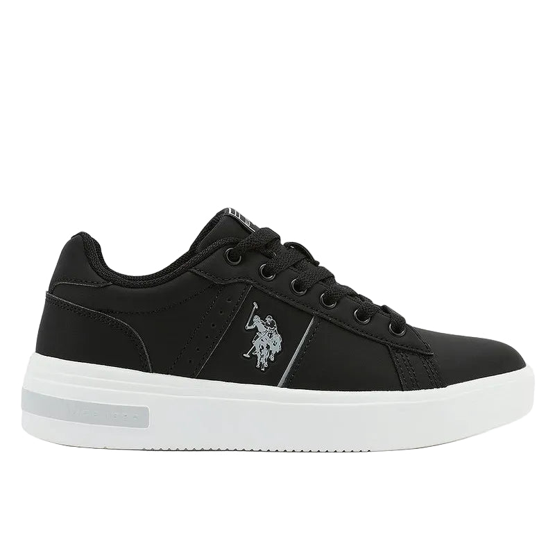 Women's Black Low-Top Sneakers - Lightweight Modern Design Shoes for All-Day Comfort