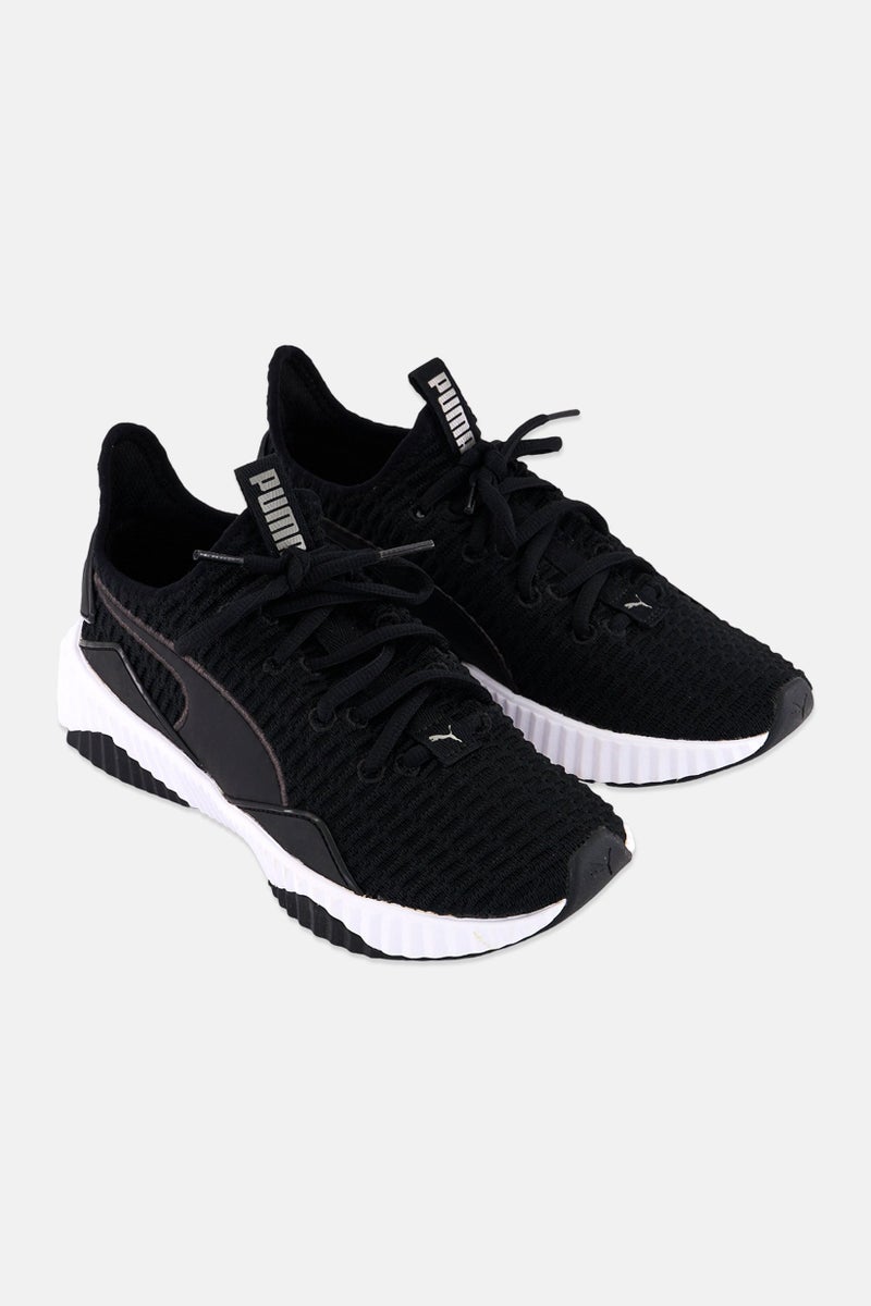 Women Defy Lace Up Training Shoes, Black