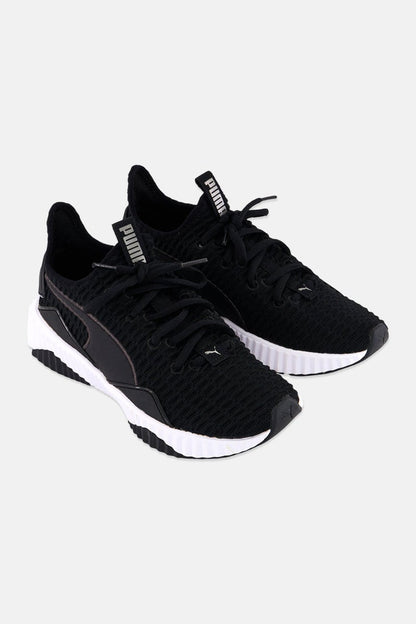Women Defy Lace Up Training Shoes, Black