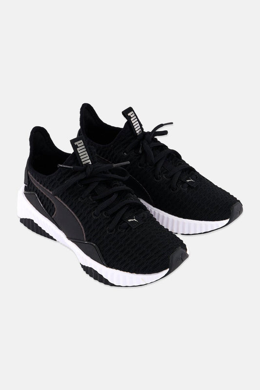 Women Defy Lace Up Training Shoes, Black
