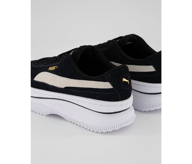 Women Deva Suede Lace Up Shoes, Black