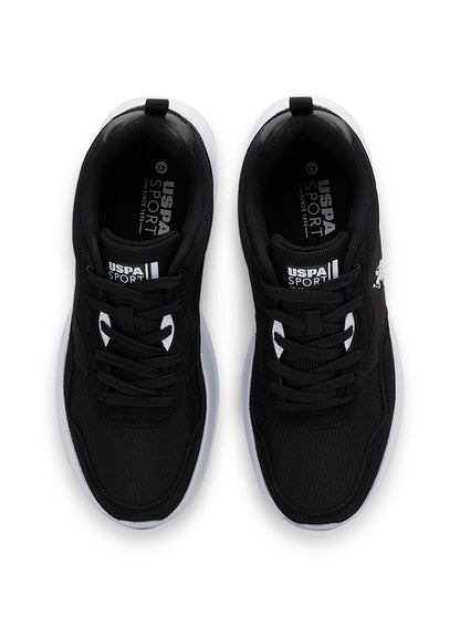 Men's Black Low-Top Sneakers - Lightweight Lace-Up Design, Comfortable for Everyday Outfits