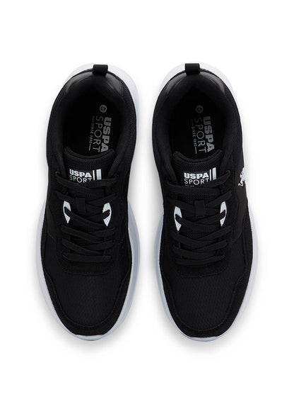 Men's Black Low-Top Sneakers - Lightweight Lace-Up Design, Comfortable for Everyday Outfits