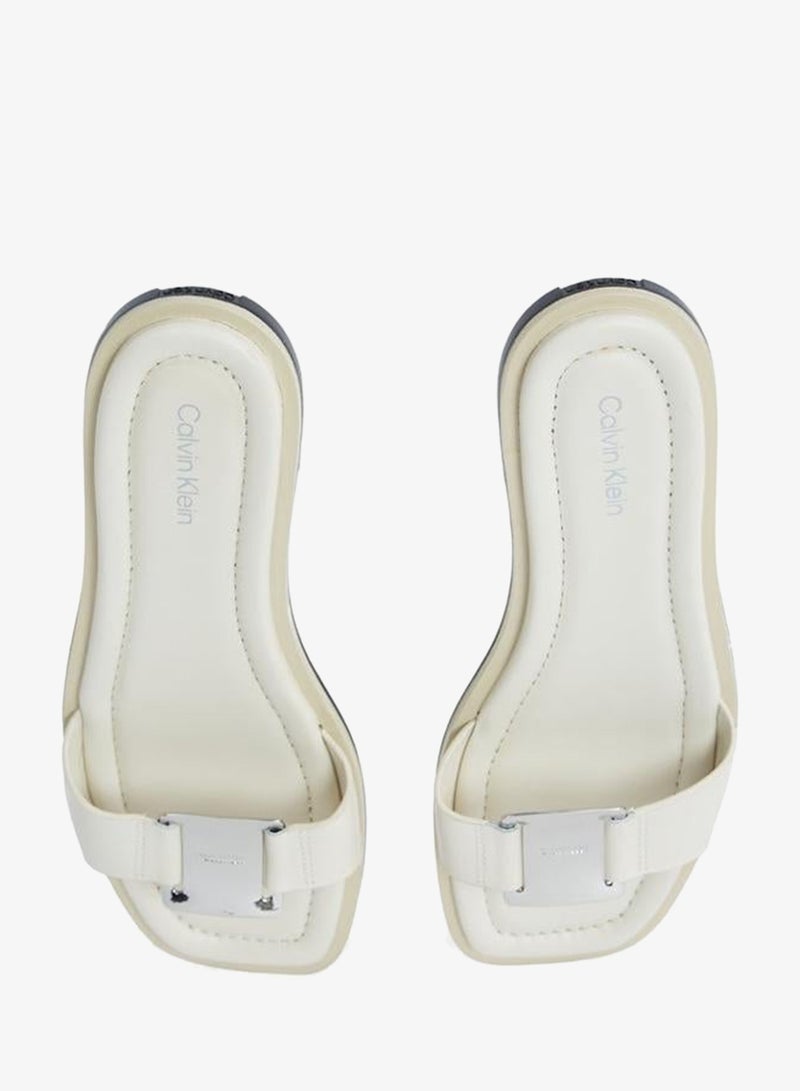 LEATHER SANDALS WITH LOGO HARDWARE