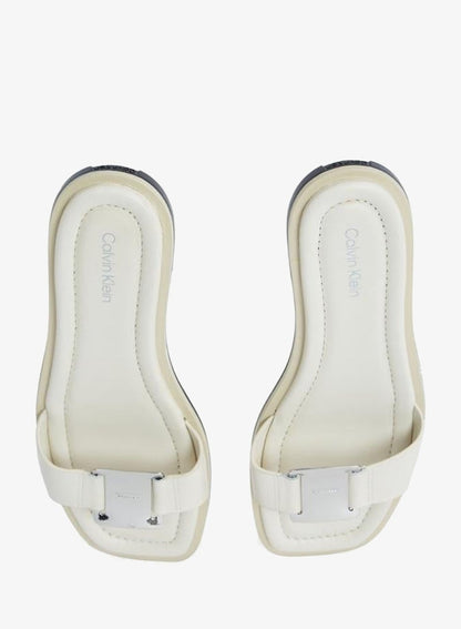 LEATHER SANDALS WITH LOGO HARDWARE