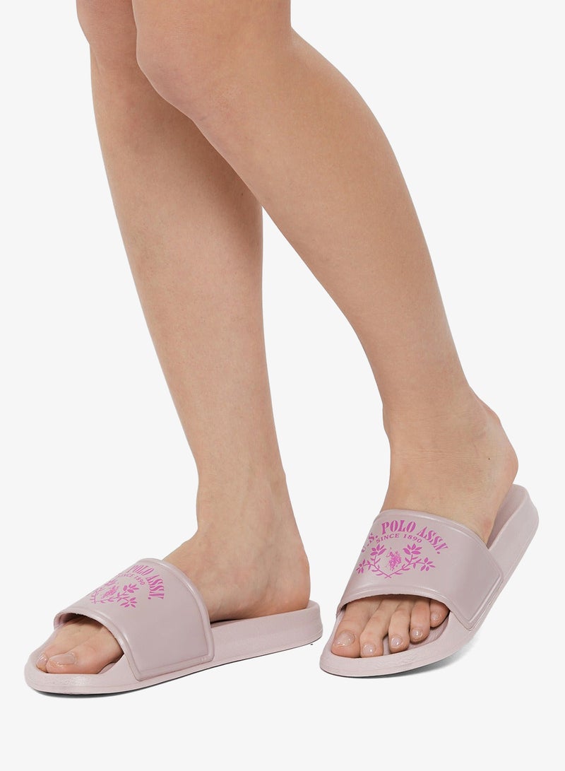 Women's Pink Signature Slides Shoes - Effortless Style Meets Ultimate Relaxation!