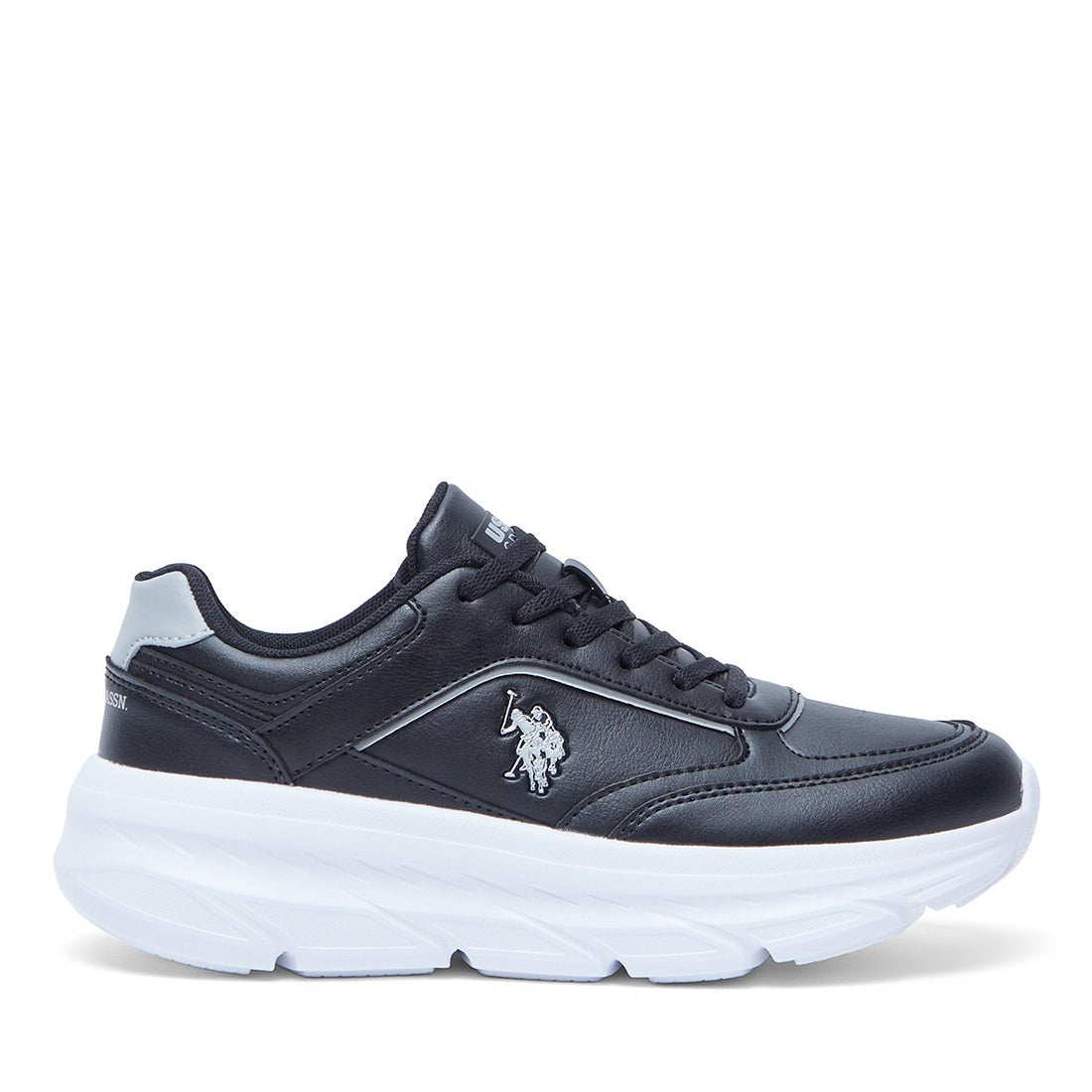 Women's Black Low-Top Sneakers - Lightweight Lace-Up Design