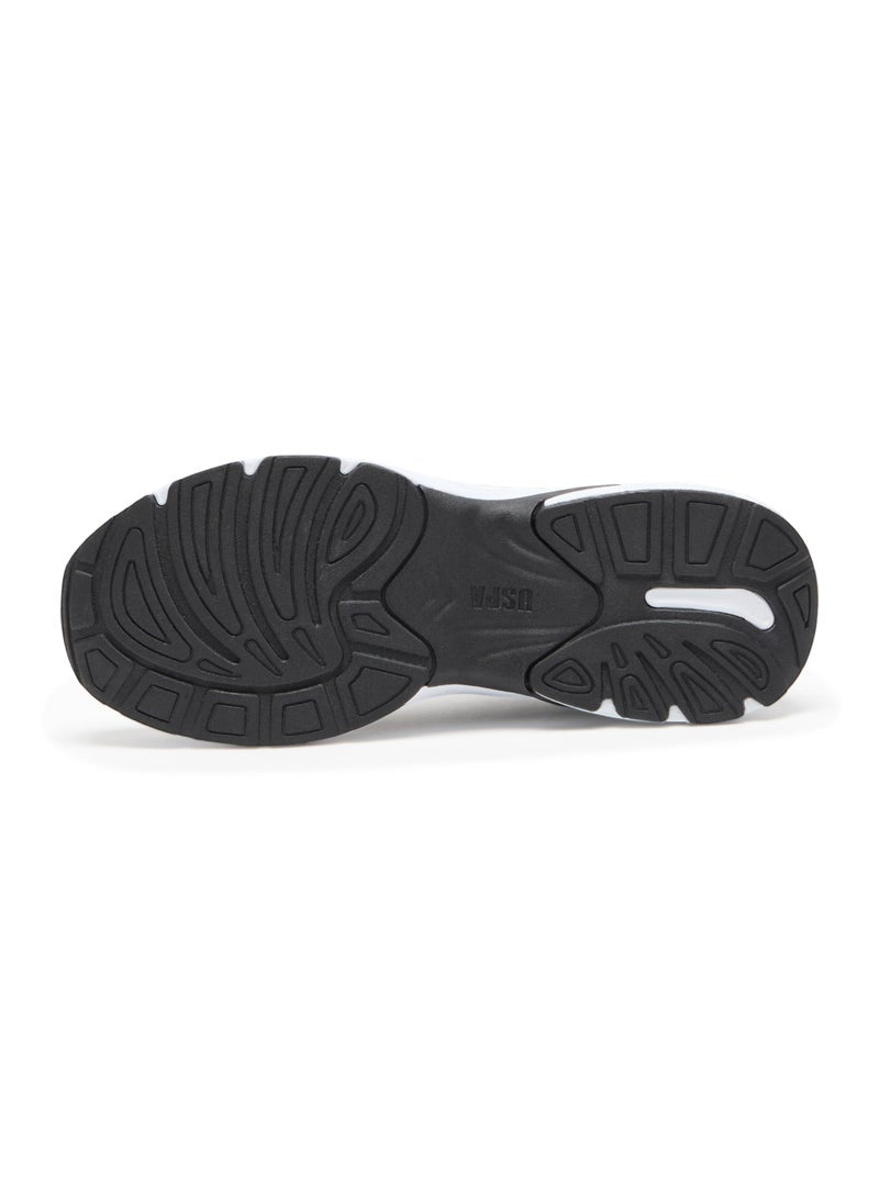 Men's Black Low-Top Sneakers - Sleek Lace-Up Design, Comfortable and Versatile for Casual Outings