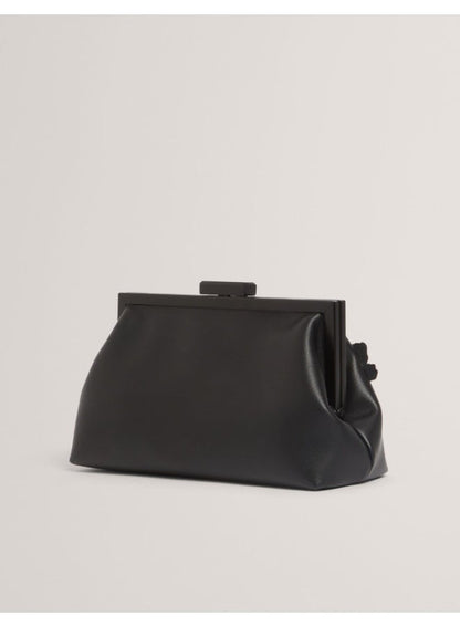 FLOWER 3D APPLIQUE CLUTCH BAG