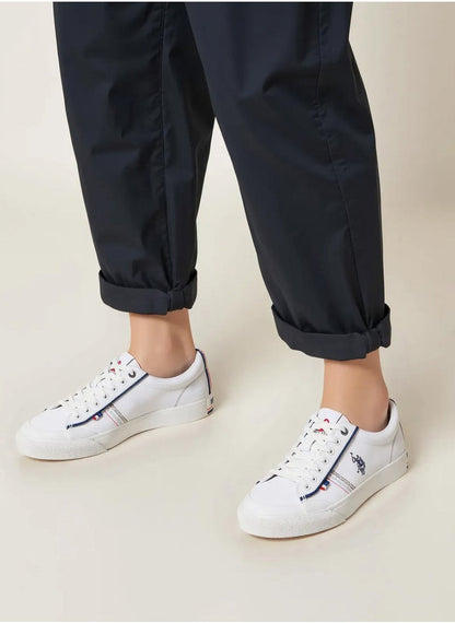 Men's White Classic Low-Top Sneakers,Lightweight Casual Shoes for Everyday Style