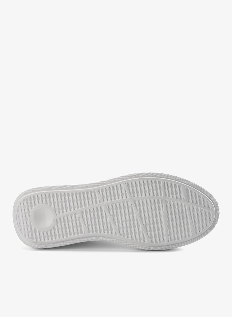 Men's White Low-Top Sneakers - Lightweight Shoes, Minimalist Designed for Style
