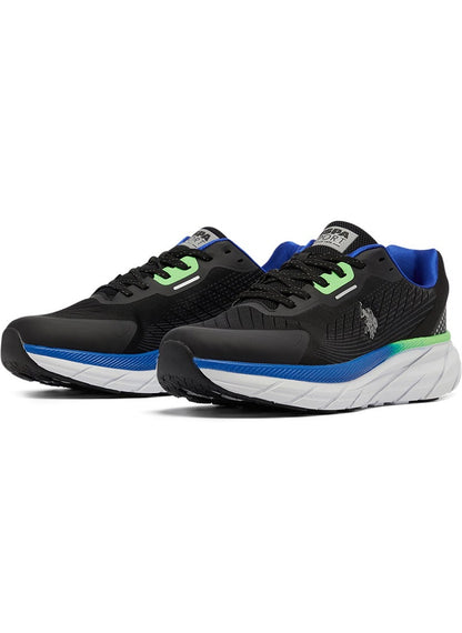 Men's Black Low-Top Sneakers - Lightweight Lace-Up Design, Comfortable for Everyday Outfits