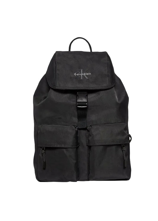 Nylon Monogram Logo Top Flap Backpack