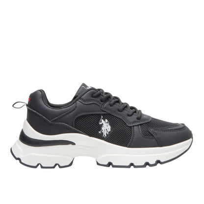Women's Black Sneakers - Bold Rugged Style with Durable Sole for Outdoor Wear
