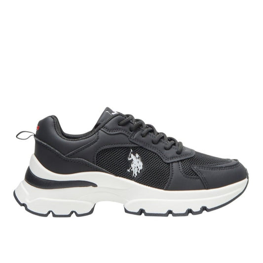 Women's Black Sneakers - Bold Rugged Style with Durable Sole for Outdoor Wear
