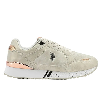 Women's Beige Lightweight Shoes Sneakers - Comfortable Casual for Everyday Wear