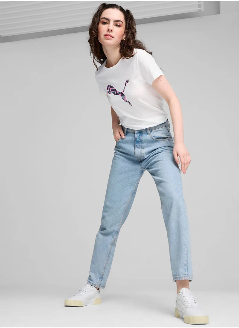 Graphic Cat Logo T-Shirt